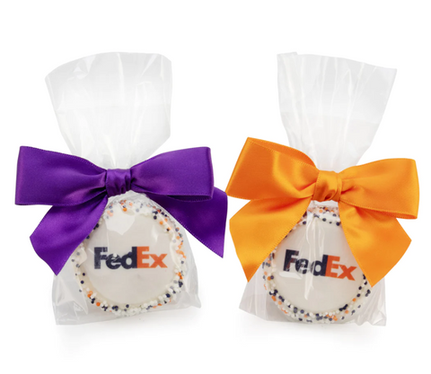 Double Sided Logo Oreos with bow Double Sided Logo Oreos with bow - 12 pcs