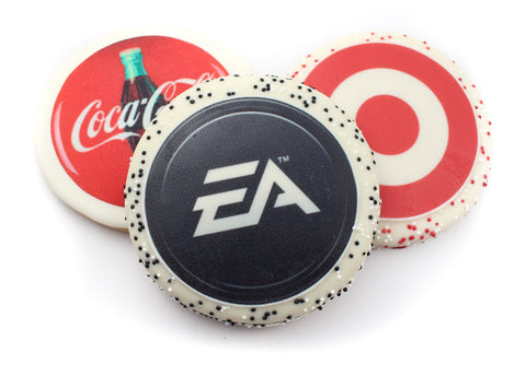 Chocolate Covered Logo/Photo Large Sugar Cookie  - 12 pcs - Cookie HQ