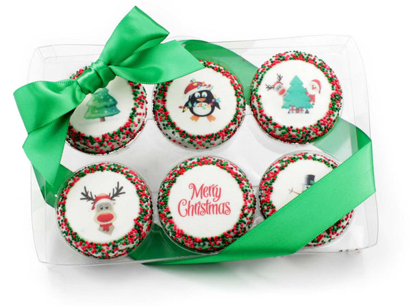 Crystal Clear Christmas Gift Box of 6 Chocolate Oreos