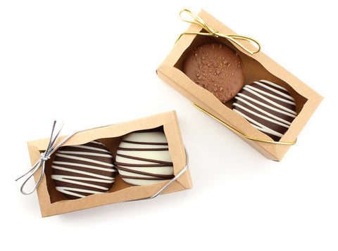 Window Gift Box of 2 Classic Chocolate Covered Oreos -  2 pcs - Cookie HQ
