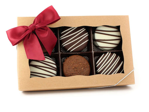 Gift Box of 6 Classic Assorted Chocolate Covered Oreos - Cookie HQ