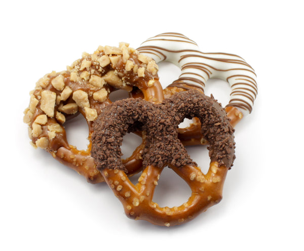 Classic Chocolate and Caramel Pretzel Twists - 12 pcs - Individually Wrapped - Cookie HQ