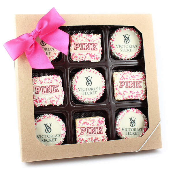 PINK Victoria Secret Theme Chocolate Pretzel Treats sold by The