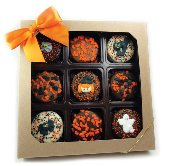 9Pc Gift Box of Halloween Chocolate Covered Oreos