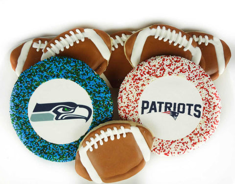 Football Sugar Cookie Combo - 10 pcs - Cookie HQ