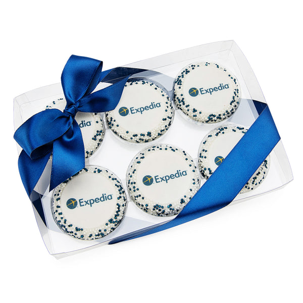 Clear Gift Box of 6 Branded Logo Oreo Cookies