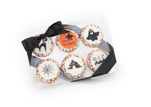 6Pc Clear Gift Box of Halloween Chocolate Oreos