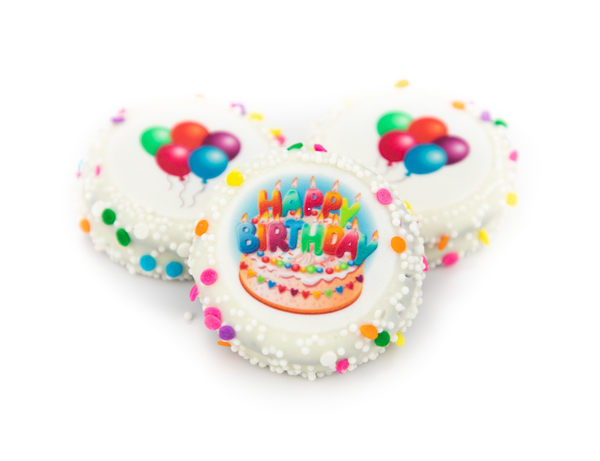 Chocolate Covered Birthday Oreos - 12 pcs