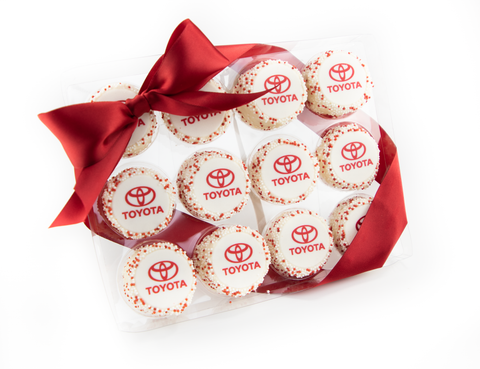 Clear Gift Box of 12 Mini Logo Rice Krispies Treats