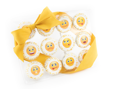 12pc Gift Box of Emoji Chocolate Oreos