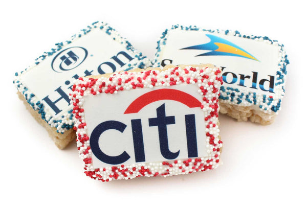 Small Rice Krispies Logo Treats - Cookie HQ